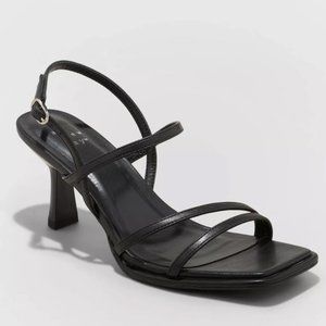 A New Day Dottie Strappy Black Heels Size 7